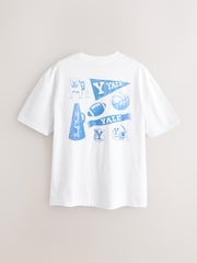 白色 - Lightweight Relaxed Yale T-Shirt - 圖片 5，共 8