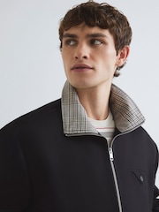 River Island Black Check Lined Harrington Jacket - Image 3 of 4