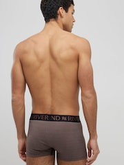 River Island Metallic Logo Trunks 5 Pack - Imaginea 2 din 3
