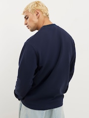 River Island Blue Regular Fit Long Sleeve Ottoman Tipped T-Shirt - Image 2 of 4