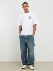 River Island White Oversized Dragon Graffiti T-Shirt - Image 1 of 4