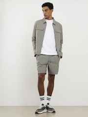 River Island Grey Skinny Stretch Cargo Shorts - Image 3 of 4