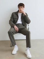 River Island Green Skinny Comfort Stretch Trousers - Image 1 of 4