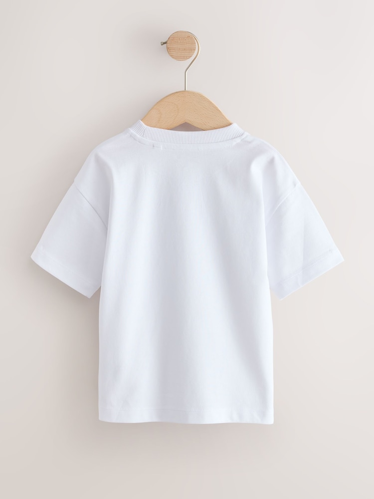 White Short Sleeve Plain T-Shirts 2 Pack (3mths-7yrs) - Image 2 of 6 White Short Sleeve Plain T-Shirts 2 Pack (3mths-7yrs) - Image 2 of 6