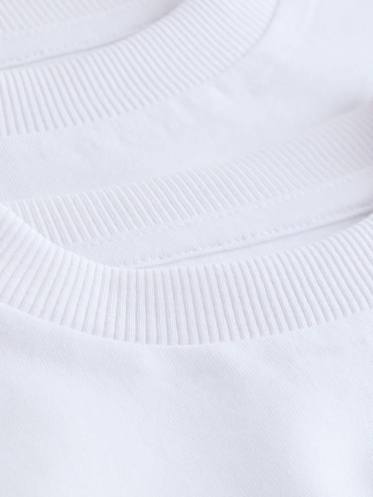 White Short Sleeve Plain T-Shirts 2 Pack (3mths-7yrs) - Image 5 of 5