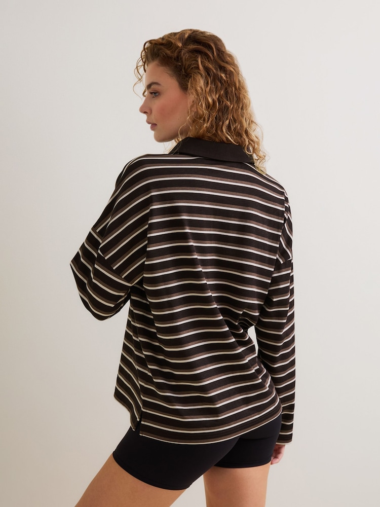 TALA Brown Rugby Polo Shirt - Image 2 of 3