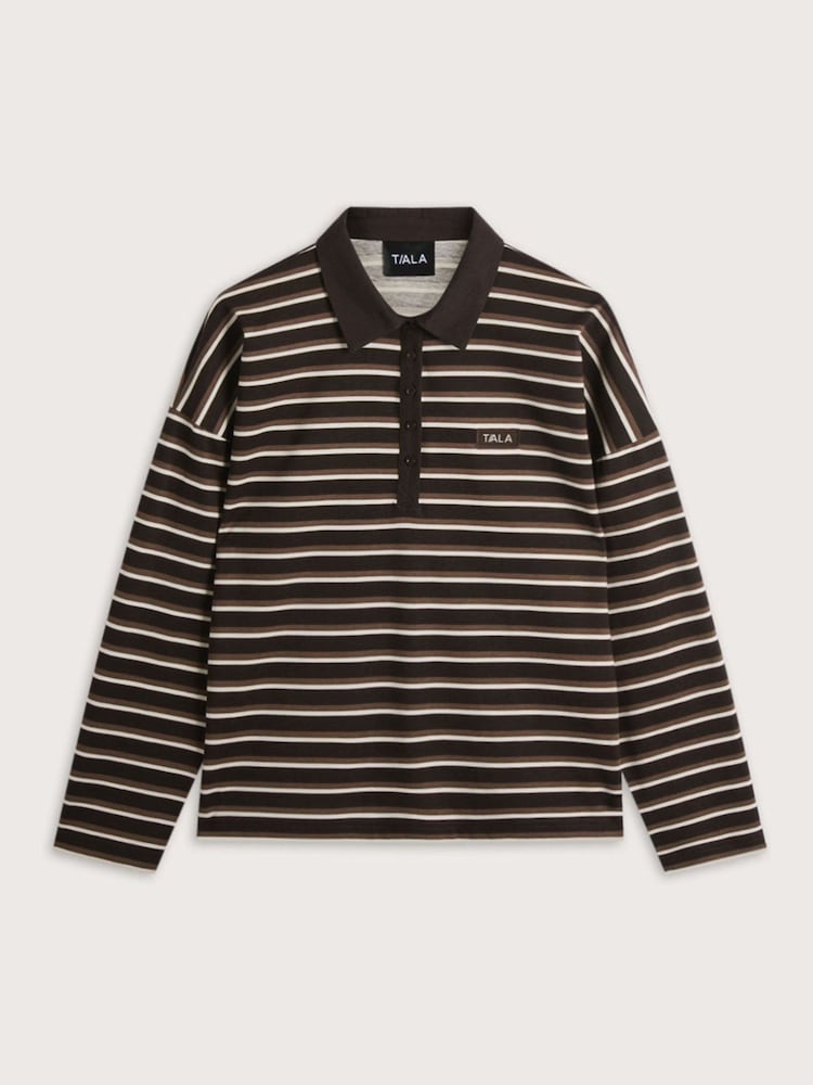 TALA Brown Rugby Polo Shirt - Image 3 of 3