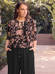 Evans Short Sleeve Pintuck Blouse - Imaginea 1 din 2