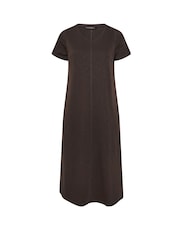 Evans Short Sleeve Slub Jersey Midi Dress - صورة 3 من 3