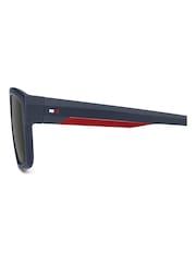 Tommy Hilfiger Blue Square Flat Top Sunglasses - Image 4 of 5