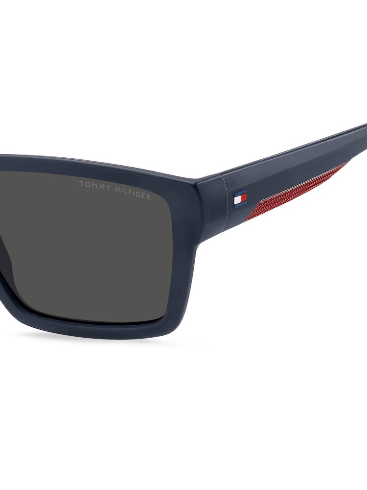 Tommy Hilfiger Blue Square Flat Top Sunglasses - Image 5 of 5