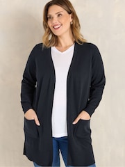 Evans Blue Premium Seam Detail Cardigan - Image 1 of 5