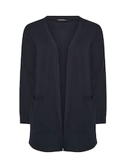 Evans Blue Premium Seam Detail Cardigan - Image 5 of 5