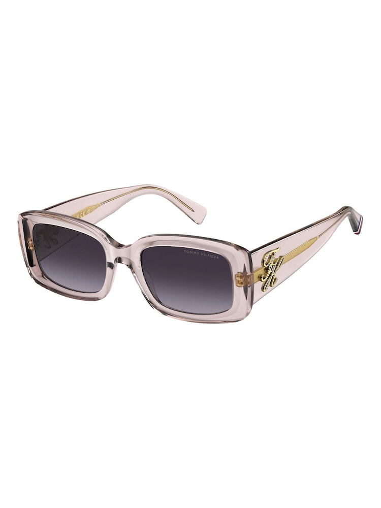 Tommy Hilfiger Pink Rectangular Sunglasses - Image 1 of 5 Tommy Hilfiger Pink Rectangular Sunglasses - Image 1 of 5