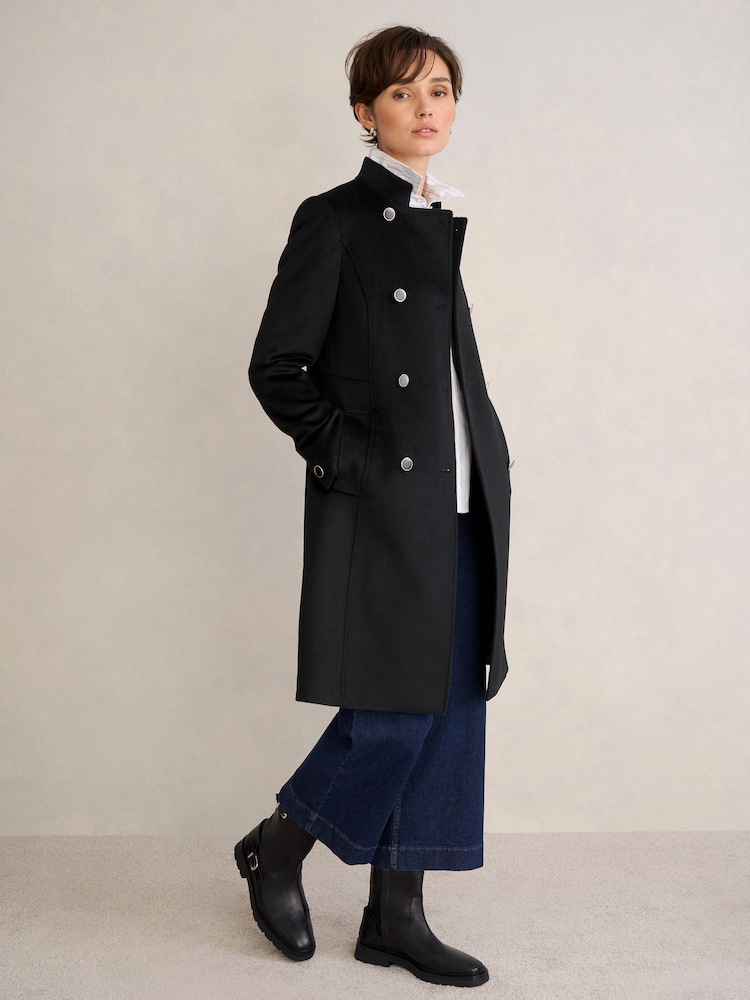 Hobbs Black Selina Coat - Image 1 of 4 Hobbs Black Selina Coat - Image 1 of 4