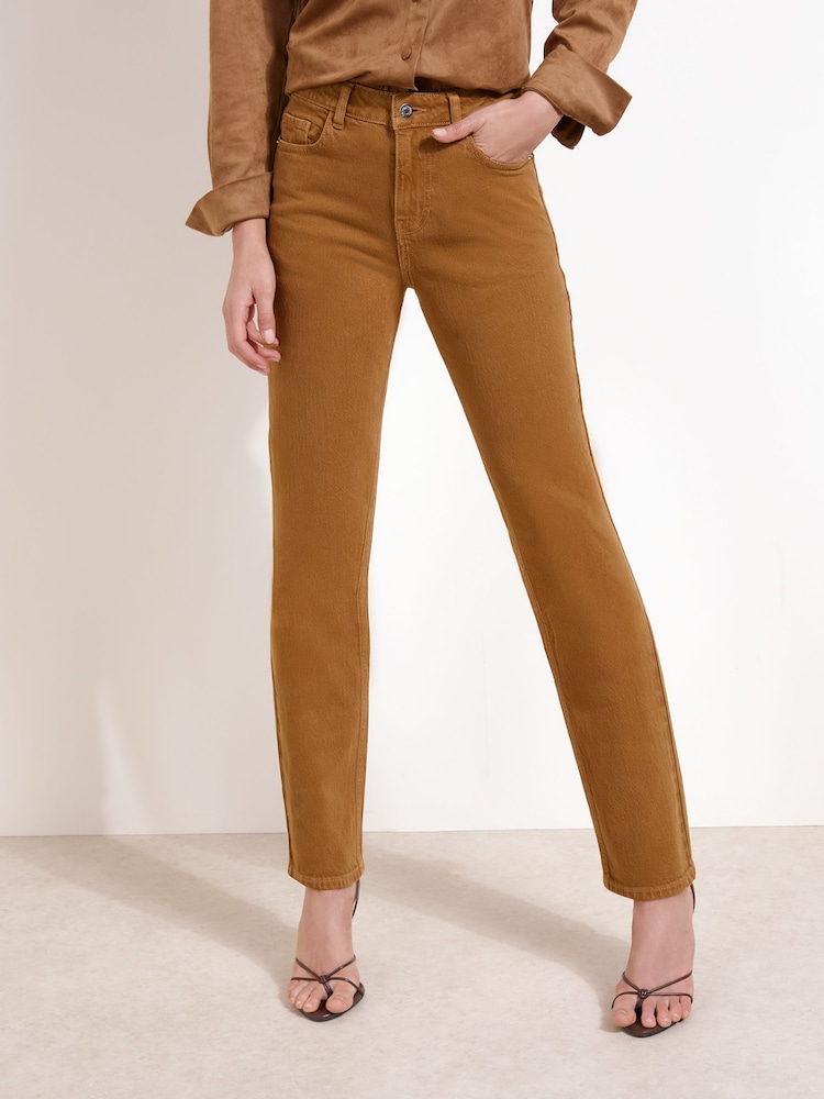 Friends Like These Ochre Yellow Petite Stovepipe Straight Leg Jeans - Image 2 of 6 Friends Like These Ochre Yellow Petite Stovepipe Straight Leg Jeans - Image 2 of 6
