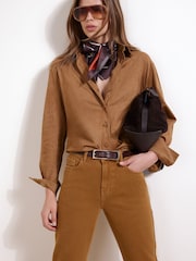 Friends Like These Ochre Yellow Petite Stovepipe Straight Leg Jeans - Image 5 of 6