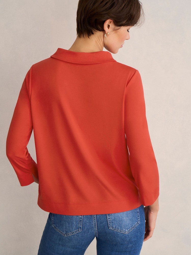 Hobbs Red Catriona Top - Image 2 of 4 Hobbs Red Catriona Top - Image 2 of 4