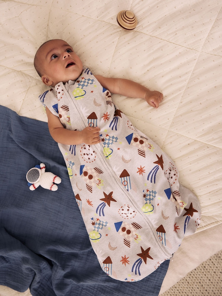 Grey Rockets 2.5 Tog Removable Sleeve Baby Sleep Bag - Image 2 of 9