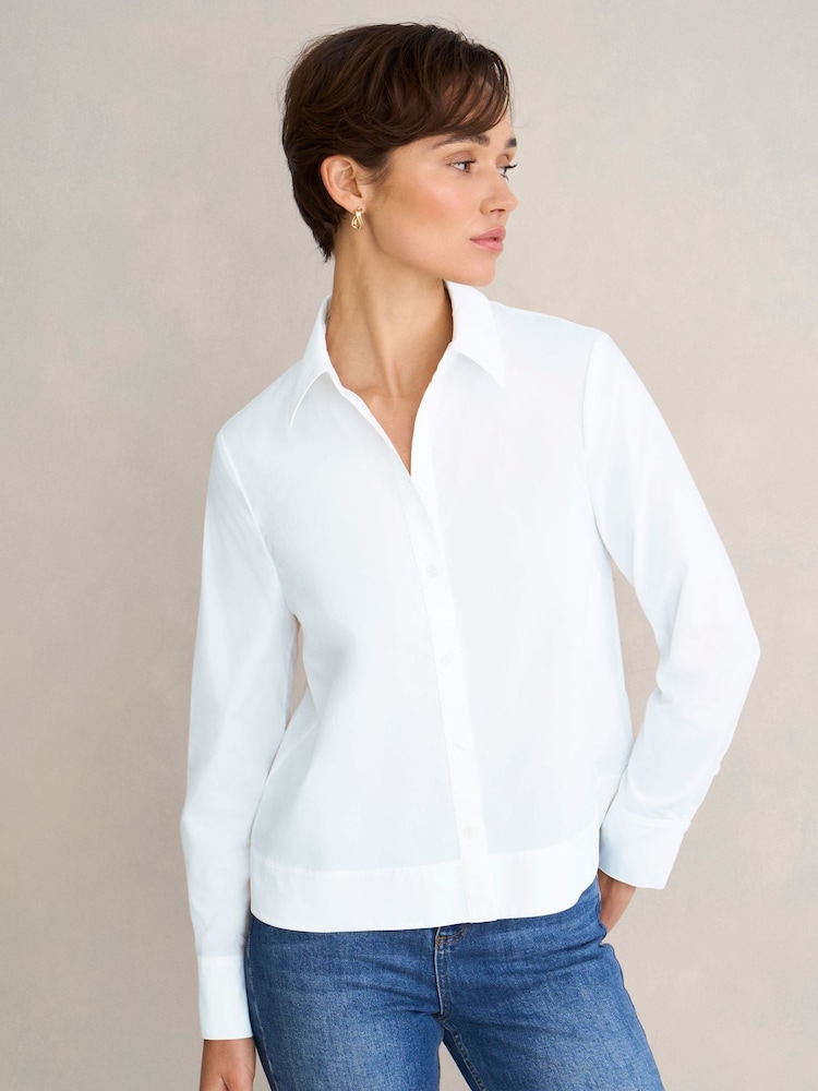 Hobbs White Andie Shirt - Image 1 of 4 Hobbs White Andie Shirt - Image 1 of 4