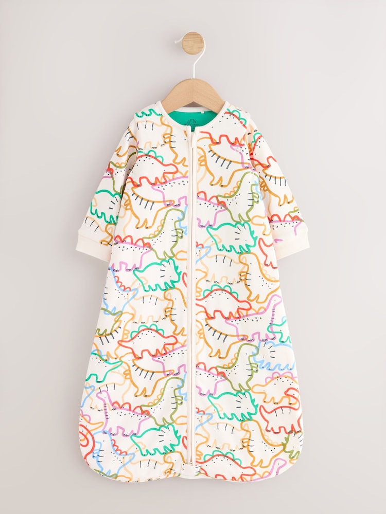 Multi Linear Dino 2.5 Tog Removable Sleeve Baby Sleep Bag - Image 1 of 5