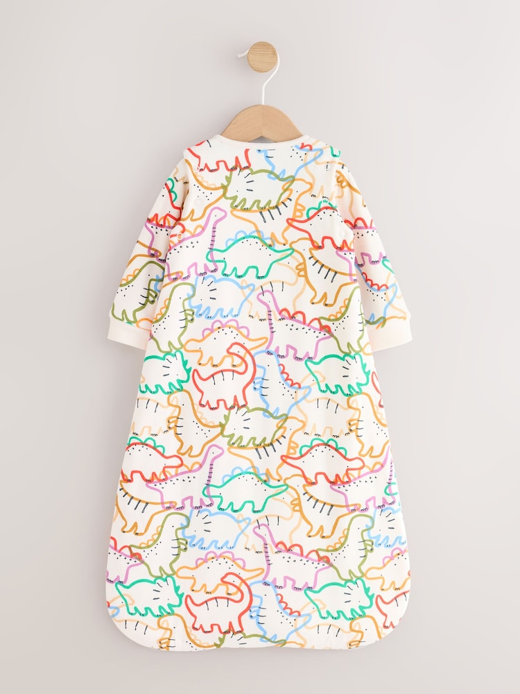 Multi Linear Dino 2.5 Tog Removable Sleeve Baby Sleep Bag - Image 2 of 5