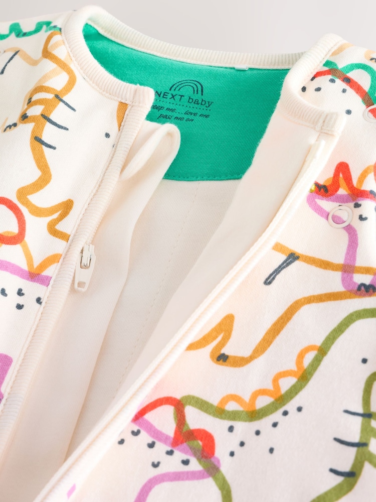 Multi Linear Dino 2.5 Tog Removable Sleeve Baby Sleep Bag - Image 5 of 5