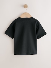 Black Short Sleeve Plain T-Shirts 2 Pack (3mths-7yrs) - Image 3 of 5