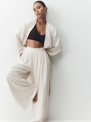 Creme - Studio Wide Leg Jogger Trousers - Bild 2 von 8