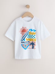 White Sun Vibes Short Sleeve Graphic T-Shirt (3-16yrs) - Image 1 of 4
