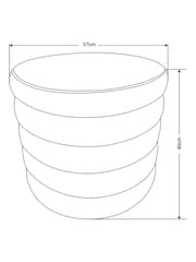 Linen Look Geo Blush Pink Stella Storage Round Stool - Image 5 of 7