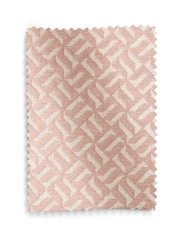 Linen Look Geo Blush Pink Stella Storage Round Stool - Image 7 of 7