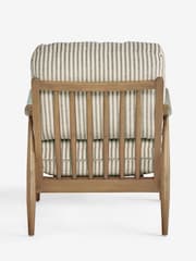 Chenille Stripe Moss Green Hampton Wooden Accent Chair - Image 8 of 9