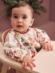 Christmas Character Bauble Weaning And Feeding Sleeved Bib - Image 1 of 5