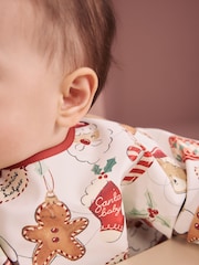 Christmas Character Bauble Weaning And Feeding Sleeved Bib - Image 4 of 5