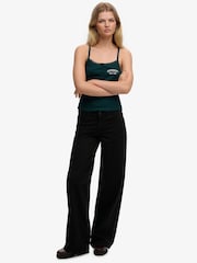 Superdry Black Black Mid Rise Trousers - Image 4 of 6