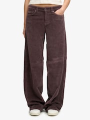 Superdry Brown Mid Baggy Jumbo Cord Trousers - Image 4 of 7