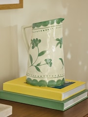Cath Kidston Green/White Handpainted Jug - Image 2 of 5