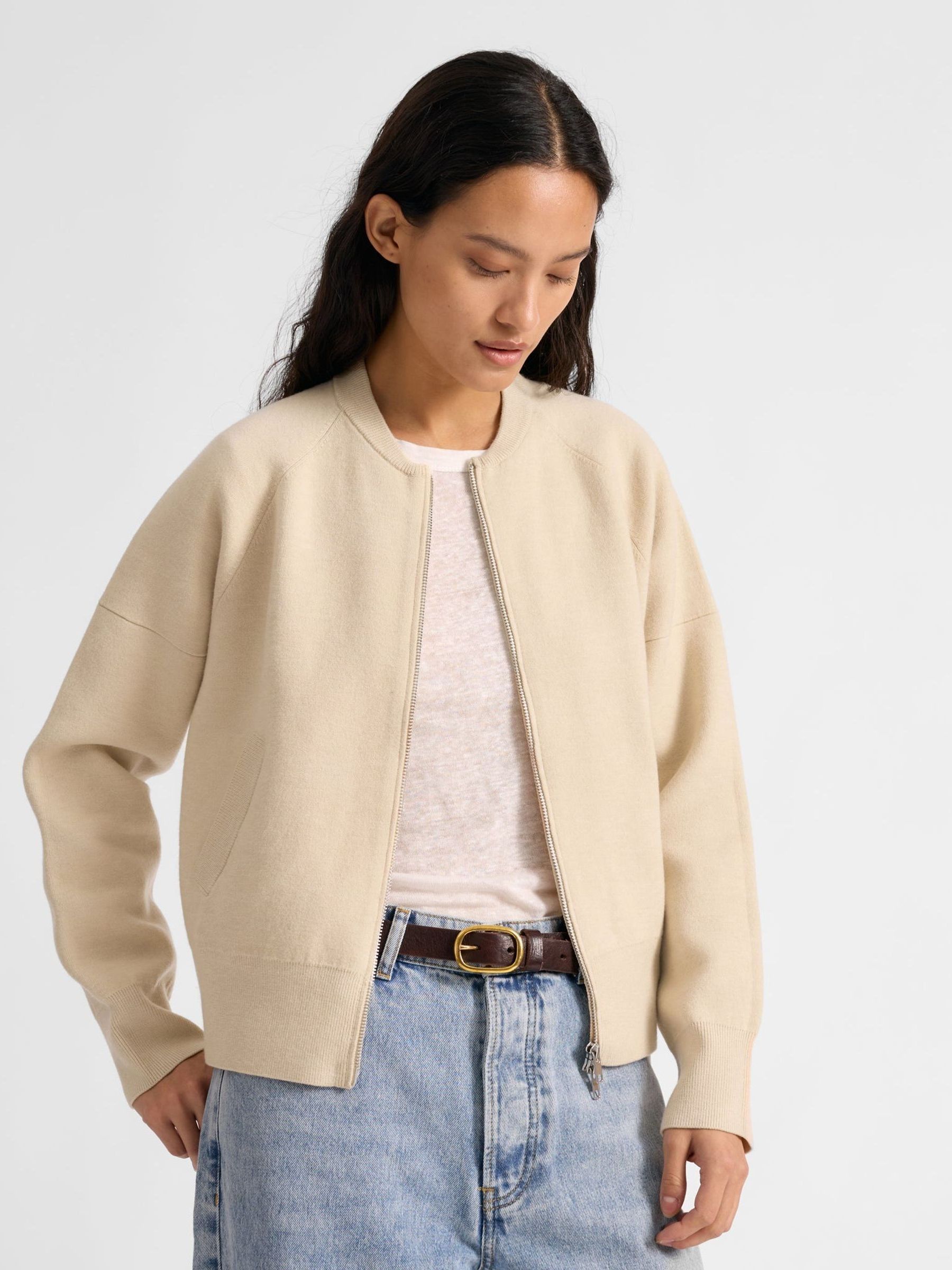 Buy Knitted Bomber Jacket from the Next UK online shop