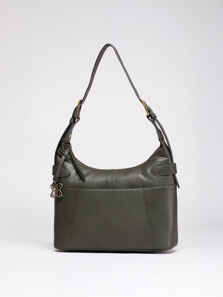 Lakeland Leather Green Newby Hobo Shoulder Bag - Image 2 of 7 Lakeland Leather Green Newby Hobo Shoulder Bag - Image 2 of 7