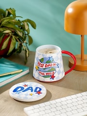 Eleanor Bowmer Blue Fathers Day Mug & Coaster Set - Image 1 of 3