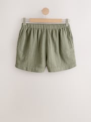Khaki Green Doublecloth Shorts - Image 1 of 3