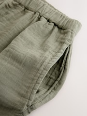 Khaki Green Doublecloth Shorts - Image 3 of 3