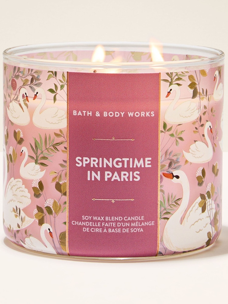 Bath & Body Works Springtime In Paris 3 Wick Candle 411g - Image 1 of 2