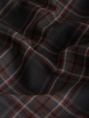 Black/Rust Check - Contrast Waistband Wide Leg Trousers - صورة 8 من 9