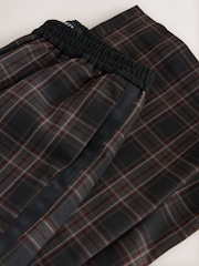 Black/Rust Check - Contrast Waistband Wide Leg Trousers - صورة 9 من 9