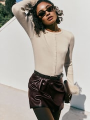 Friends Like These Cream Fur Trim Cardigan - Image 4 of 5