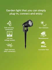 Philips Black LED Caper Gardenlink Spike Light Kit - Image 3 of 6