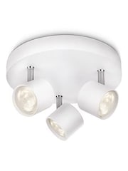 Philips White LED Star 3-Bar Spotlight Ceiling Light - Image 1 of 2