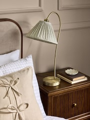 Laura Ashley Sage Green Willbrook Pleated Table Lamp - Image 3 of 6